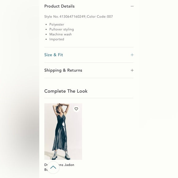 Anthropologie Metallic V-
Neck Midi Slip Dress new with tags - Picture 4 of 4